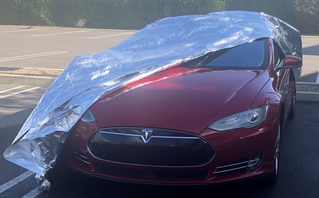 Aluminized Fiberglass fabric protective car cover