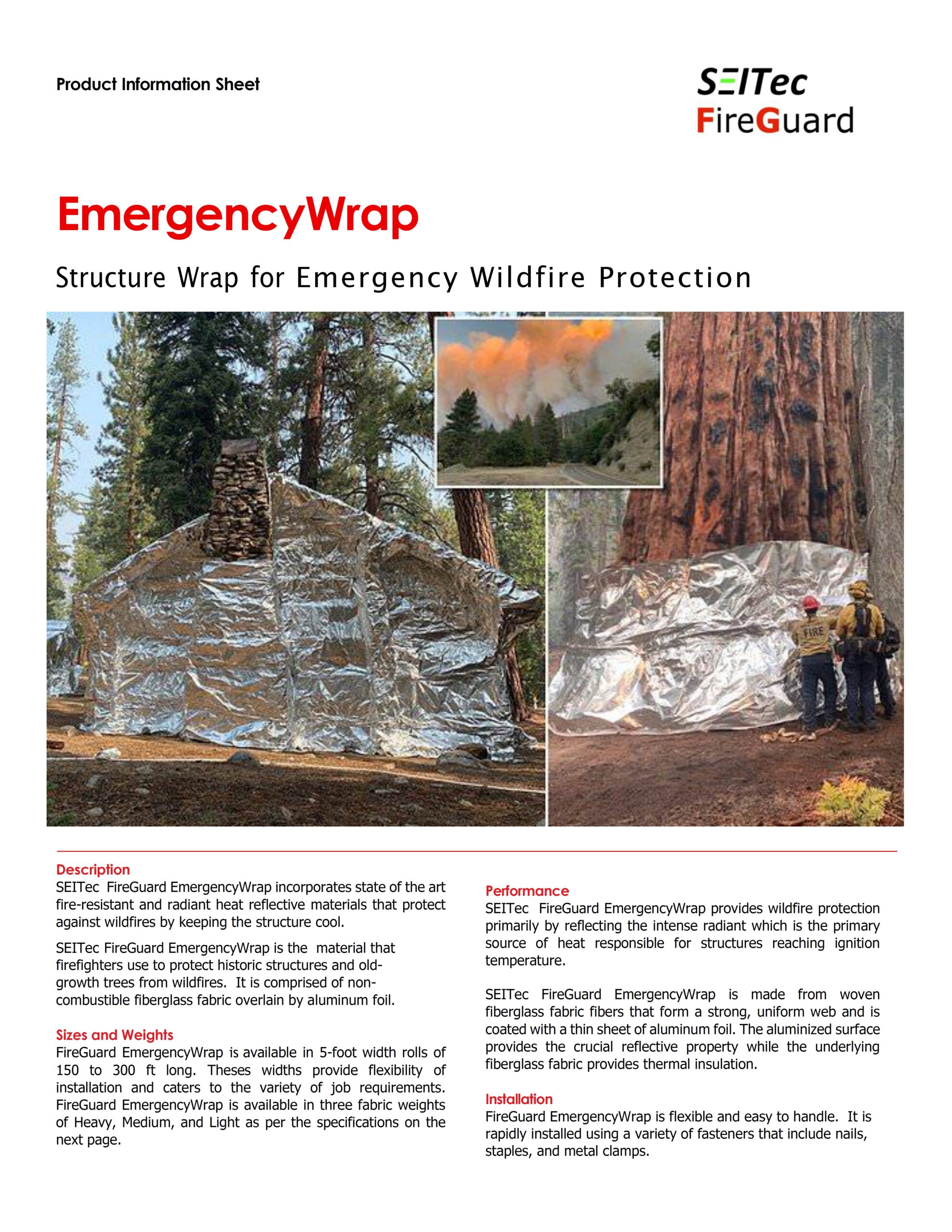 emergency fire protection wrap