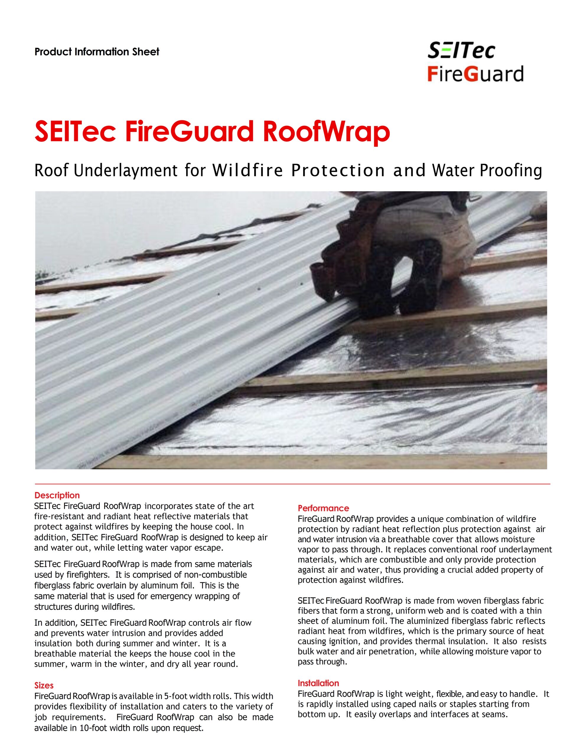roof wrap for wildfire protection